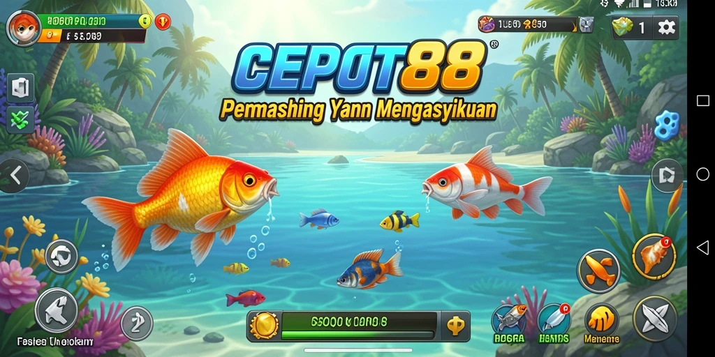 Screenshot utama menunjukkan aksi memancing seru di CEPAT88.