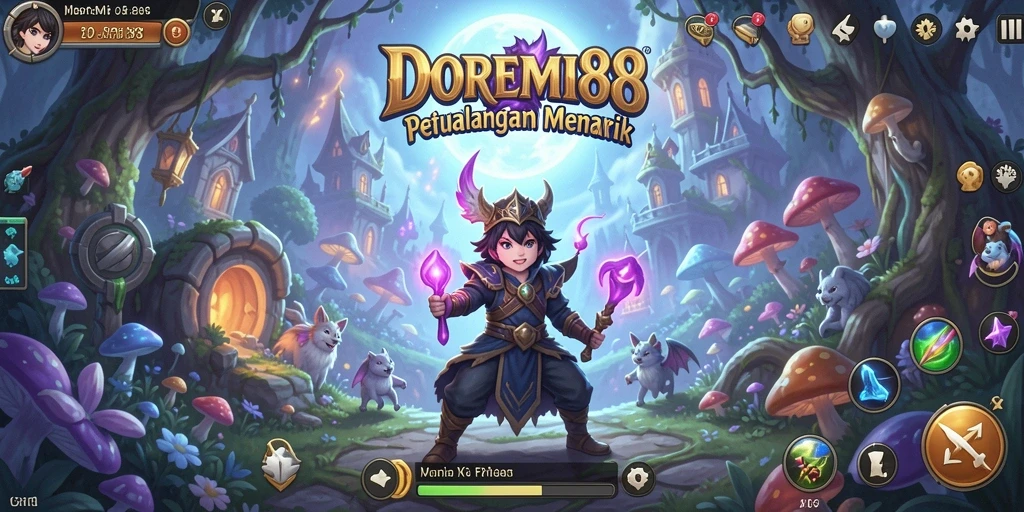 Screenshot gameplay DOREMI88 dengan karakter dalam petualangan seru.