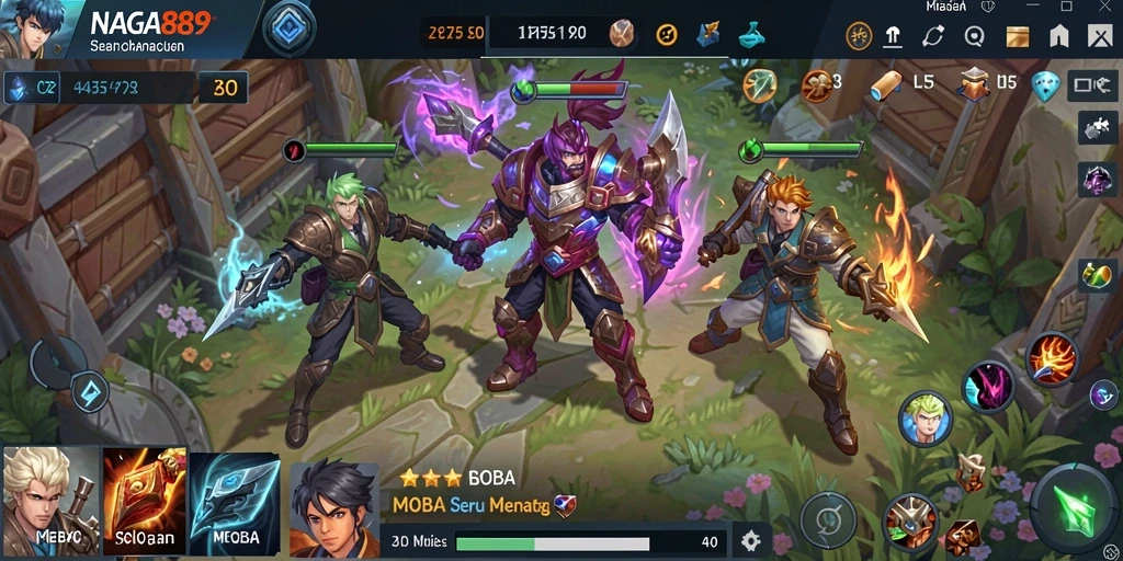 Tampilan gameplay seru di NAGA889 dengan strategi tim yang dinamis.
