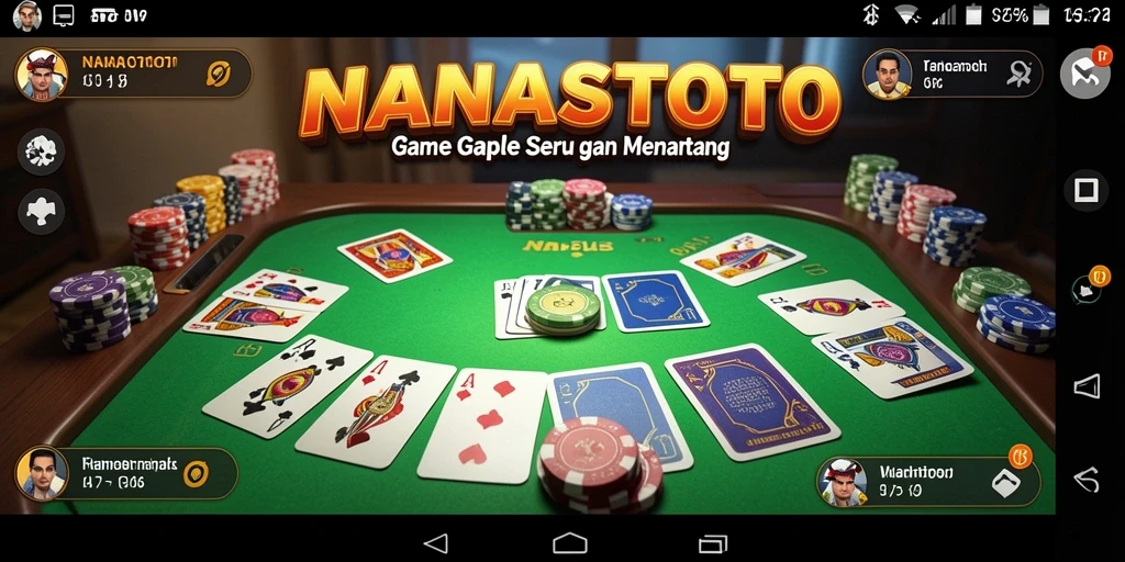 Tampilan gameplay seru dari permainan Gaple di NANASTOTO.