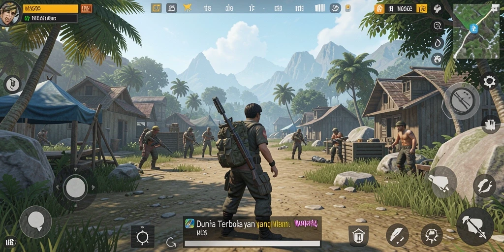 Screenshot menunjukkan gameplay eksplorasi Open World yang memukau.
