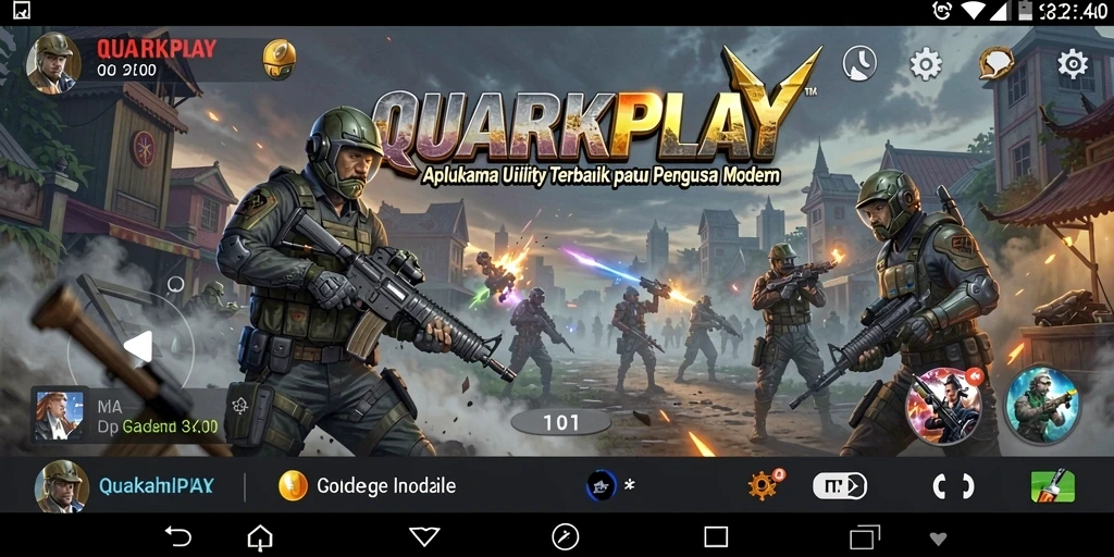 Tampilan utama QUARKPLAY yang menonjolkan fitur Utility.
