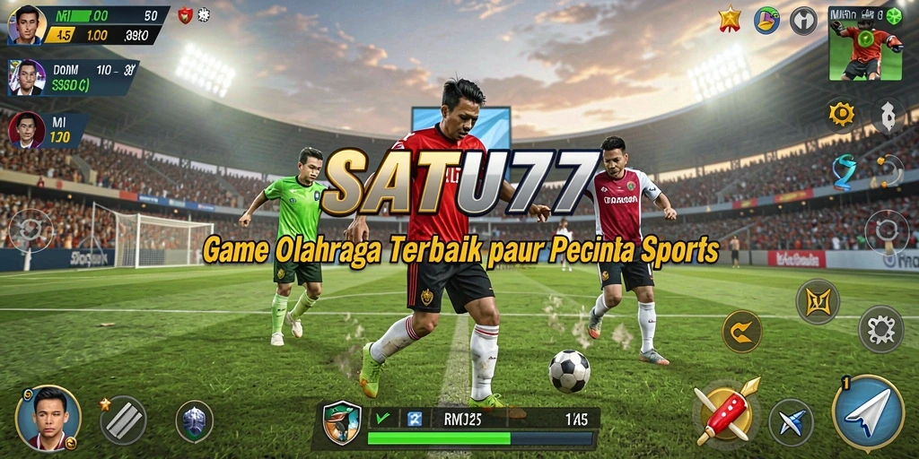 Tampilan gameplay <strong>SATU77</strong> yang menegangkan dan interaktif di bidang olahraga.
