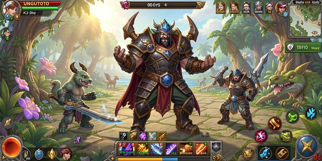 Tampilan gameplay yang menampilkan dunia luas dalam UNGUTOTO