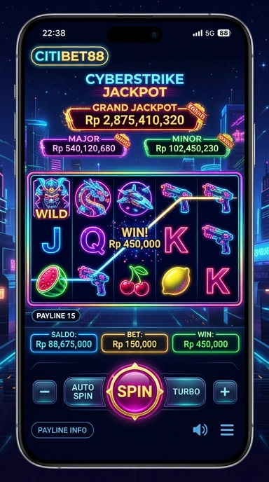 Tampilan antarmuka citibet88 yang sederhana dan intuitif.